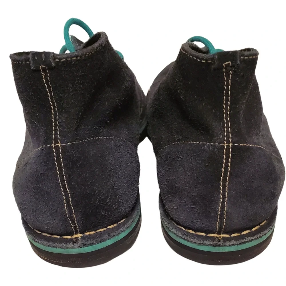 Cole Haan Blue Suede Leather Mens Lace Up Ankle Boots Size 11 M